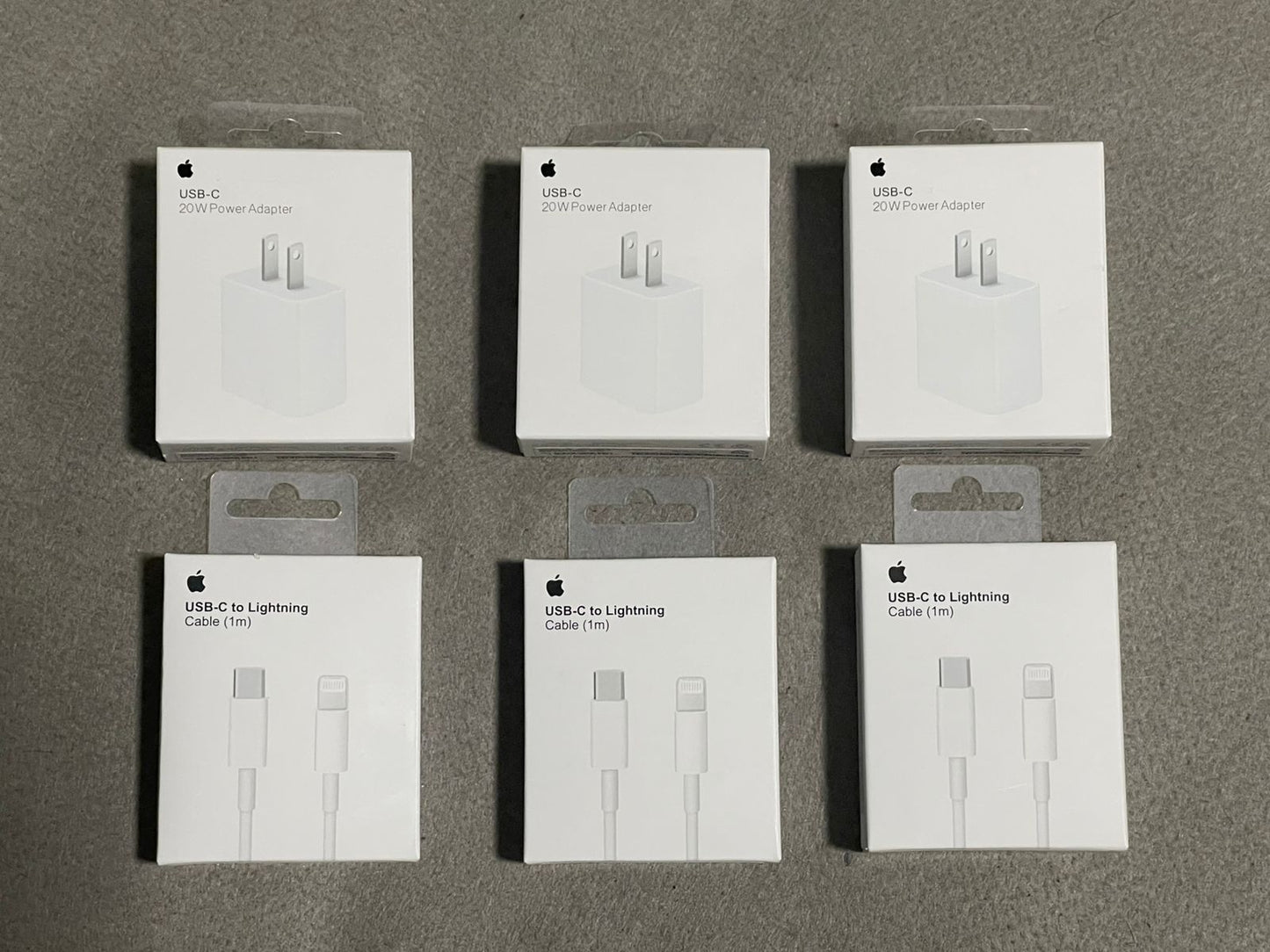 NUESTRO PACK DE 3 CUBOS - 3 CABLES TIPO C A LIGHTNING
